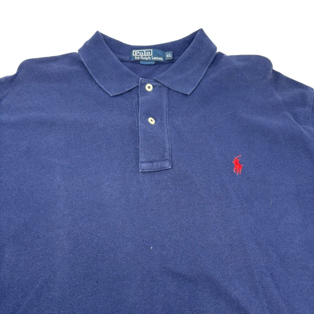 Polo Ralph Lauren XL Navy Blue Cotton Short Sleeve Polo Shirt